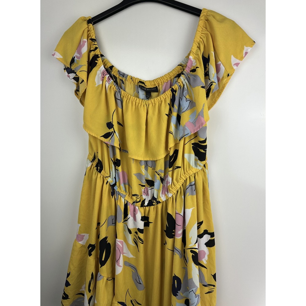 Lane Bryant Off Shoulder Ruffle Midi Dress Plus Size 22/24 Wedding Bridal Shower - Picture 8 of 15